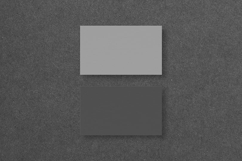 Image Grey Background Business Card Mockup