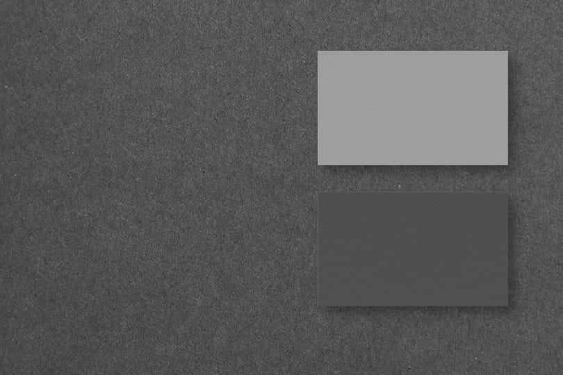 Image Grey Background Right Side Business Card Mockup