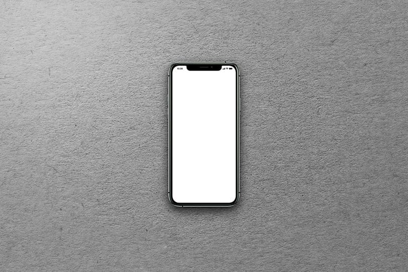 Image Iphone Mockup on Grey Textured Background