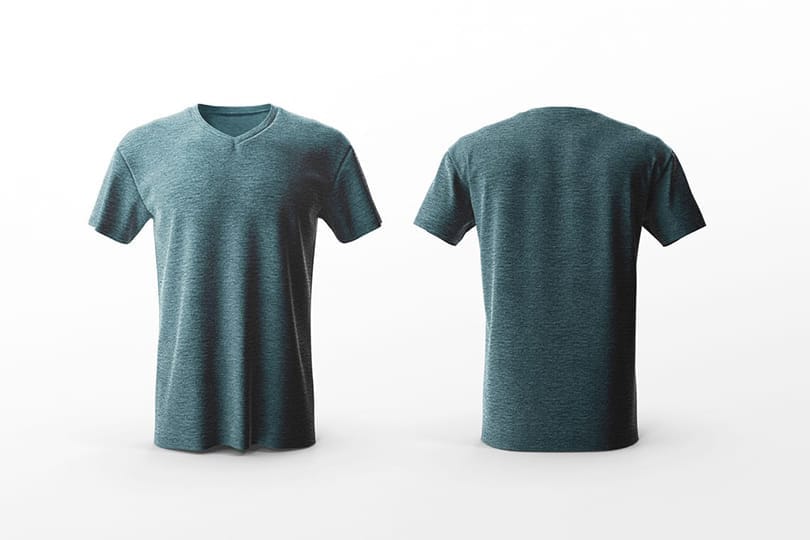 Image Male V-Neck T-Shirt Mockup