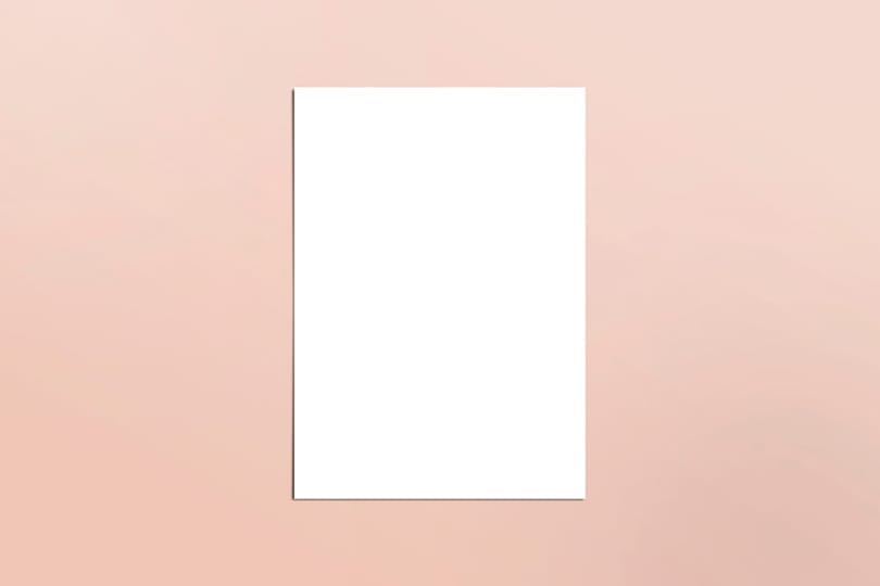 Image Paper Mockup on Salmon Background