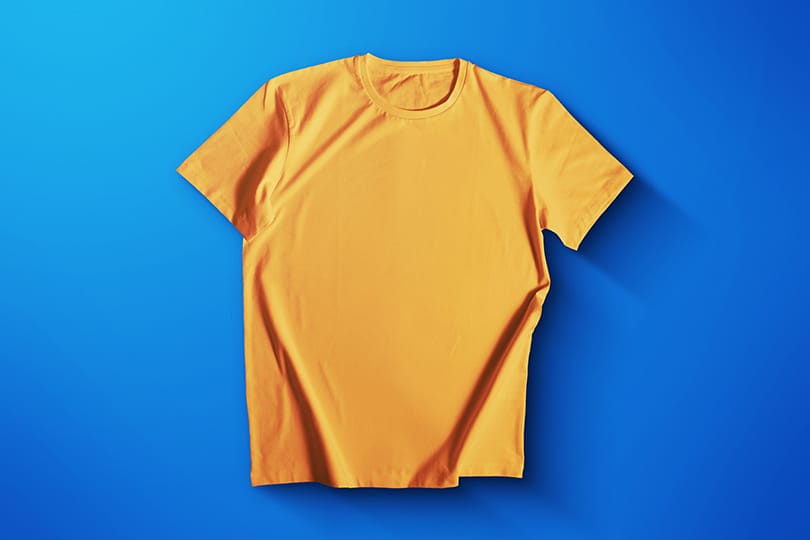 Image Yellow Blue T-Shirt Mockup