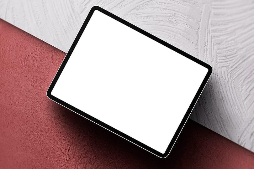 Image iPad Mockups On Red Background