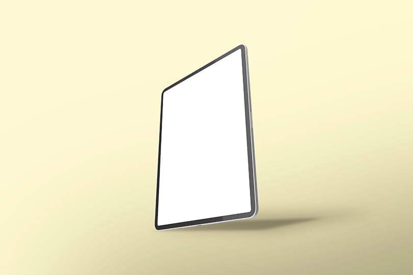 Image iPad Pro Mockup Left Facing Pear Background