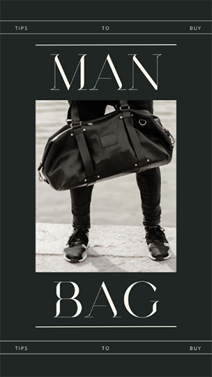 Canva Man Bag Aesthetic Fashion Story