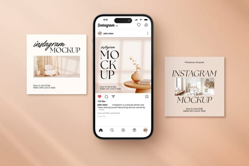 Photoshop Minimal Instagram Mockup