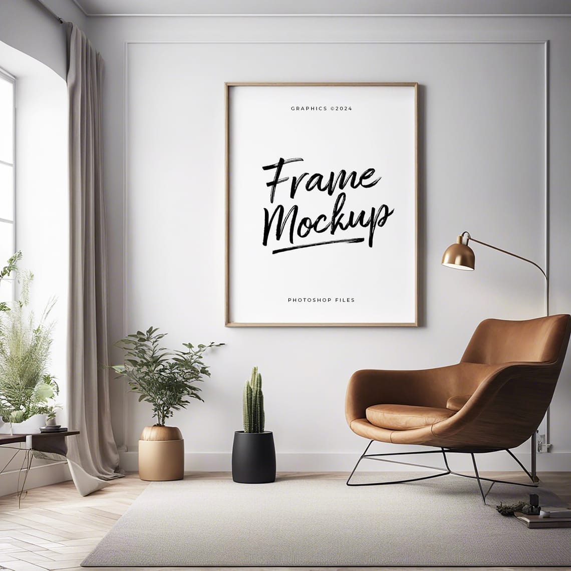 Photoshop Minimal Natural Interior Frame Mockup