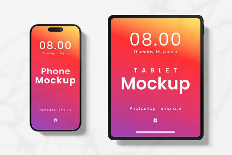 Photoshop Phone And Tablet Device Mockup