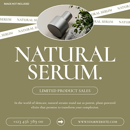 Photoshop Natural Serum Beauty Instagram Post