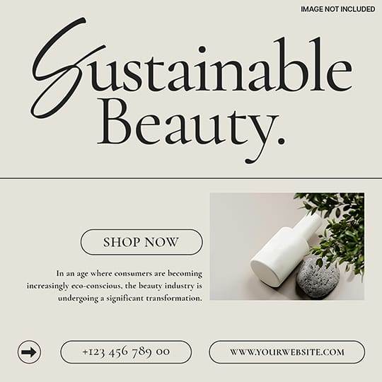 Photoshop Sustainable Beauty Fashion Instagram Post