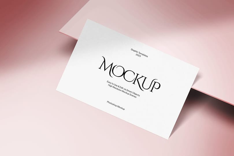 Photoshop Pinky Business Card Mockup