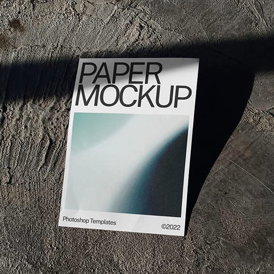 Photoshop Realistic Photography Paper Mockup with Shadow Overlay