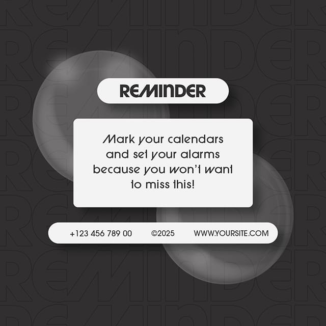 Photoshop Reminder Fashion Instagram Post