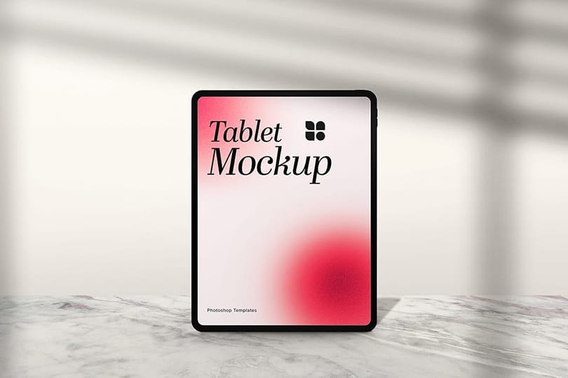 Photoshop Standing Tablet Device Mockup