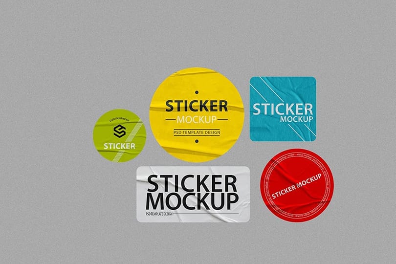 Photoshop Sticker Mockup Collection