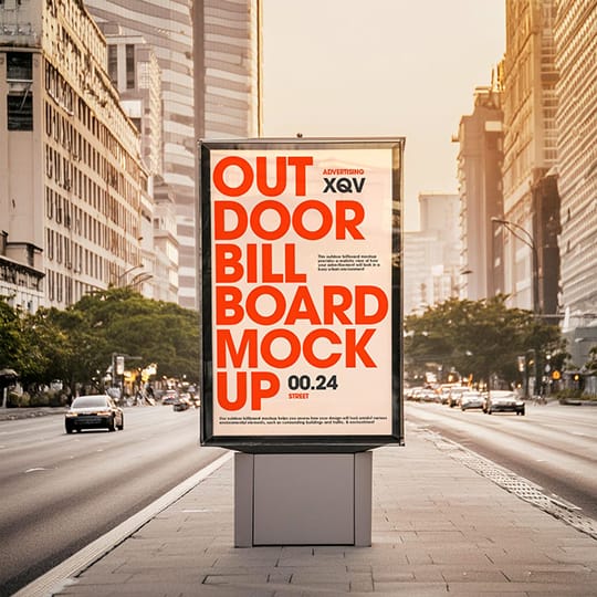 Photoshop Street Billboard Mockup