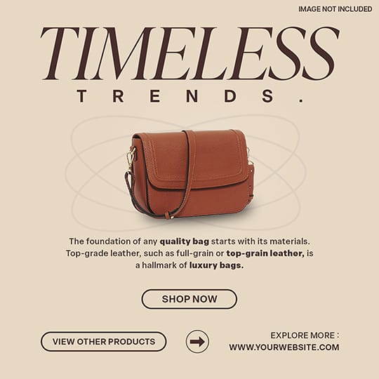 Photoshop Timeless Trends Fashion Instagram Post