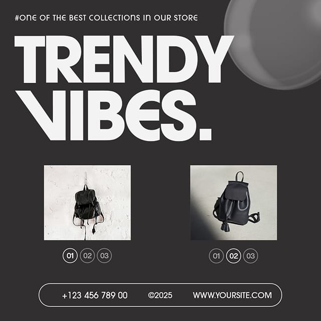 Photoshop Trendy Vibes Fashion Instagram Post