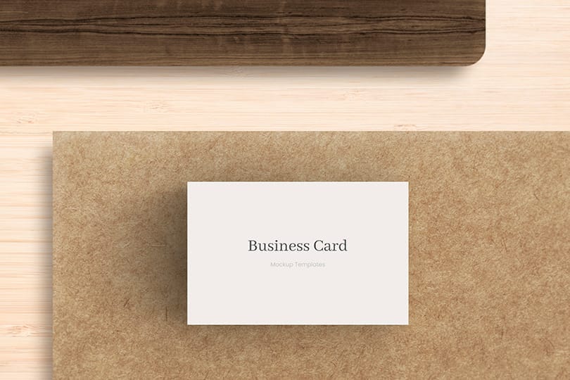 Photoshop White Business Card Mockup