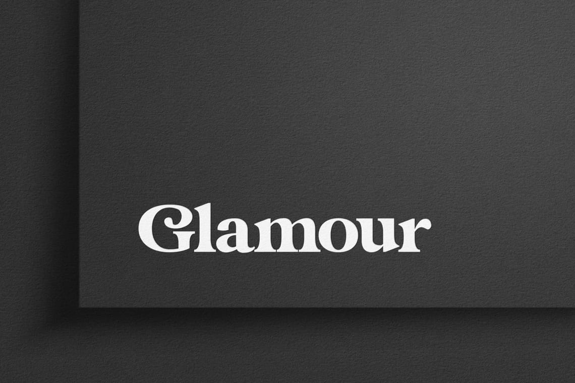 Photoshop Black Glamour Logo Mockup