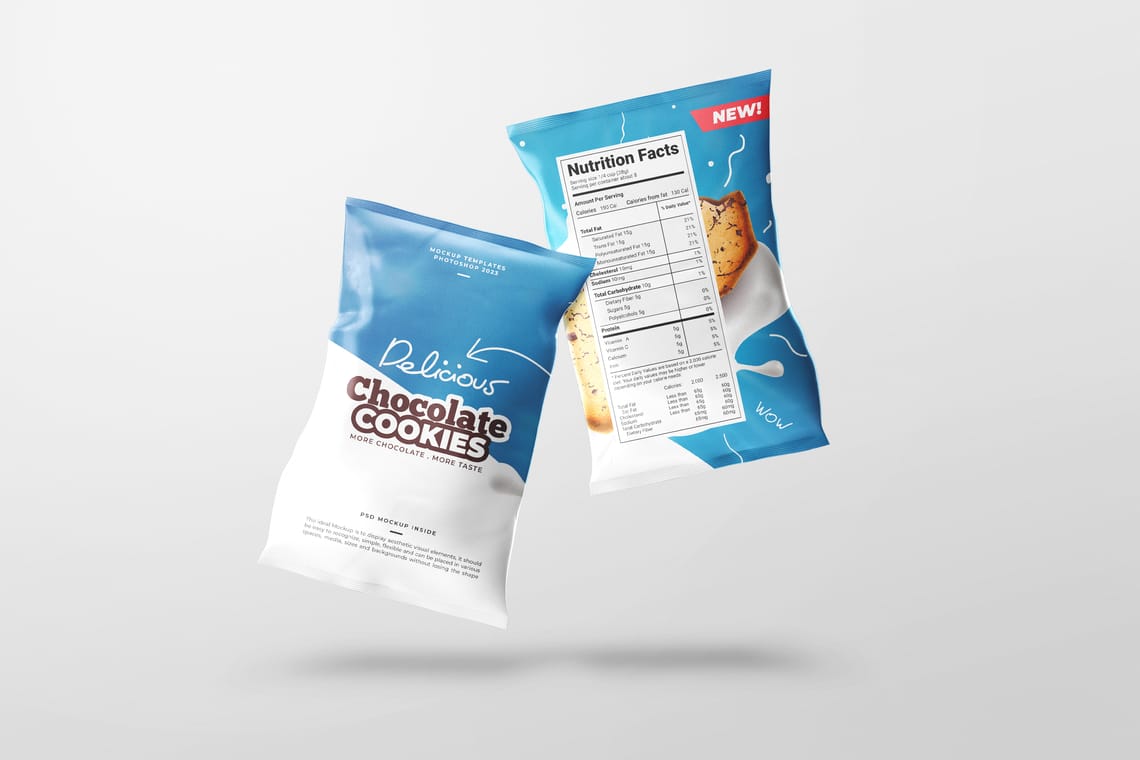 Photoshop Floating Food Bag Mockup