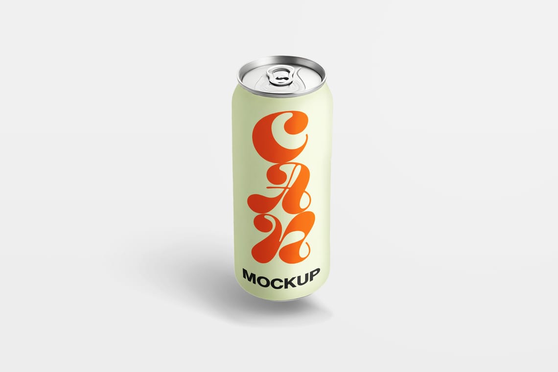 Photoshop Floating Soda Can Mockup