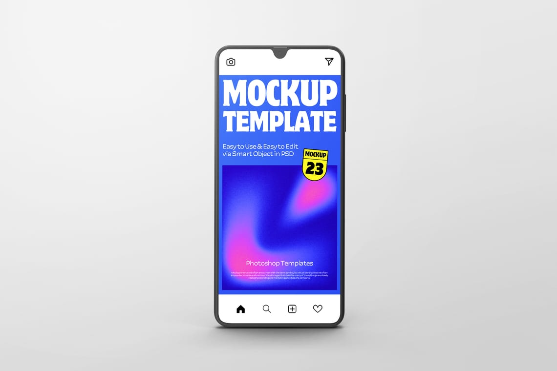 Photoshop Front View of Samsung Phone Mockup