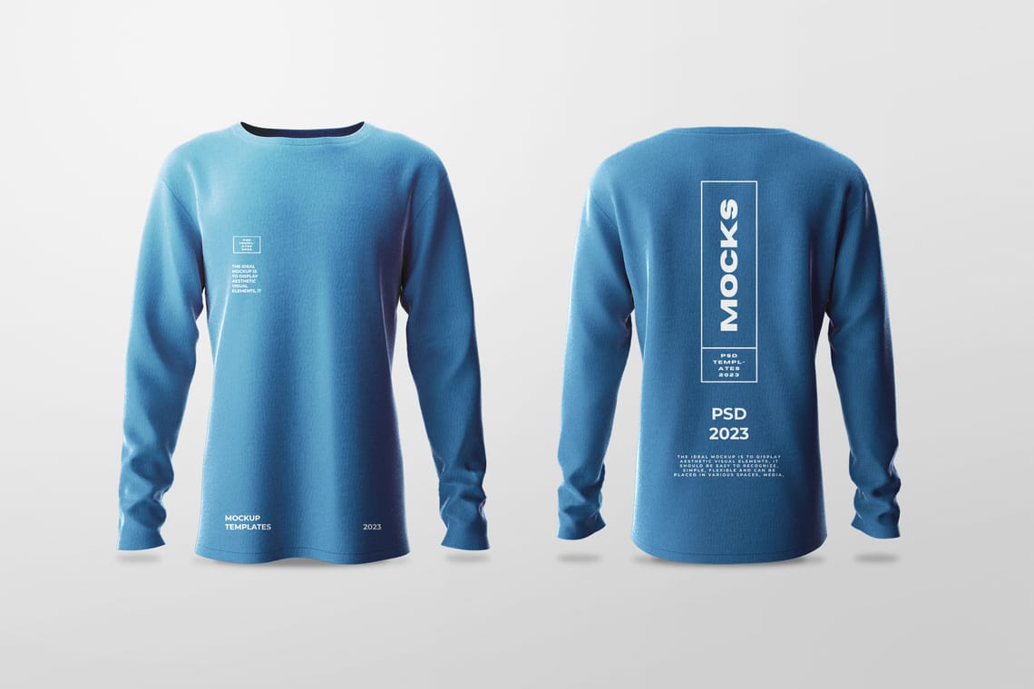 Photoshop Front and Back Men Sweater Mockup