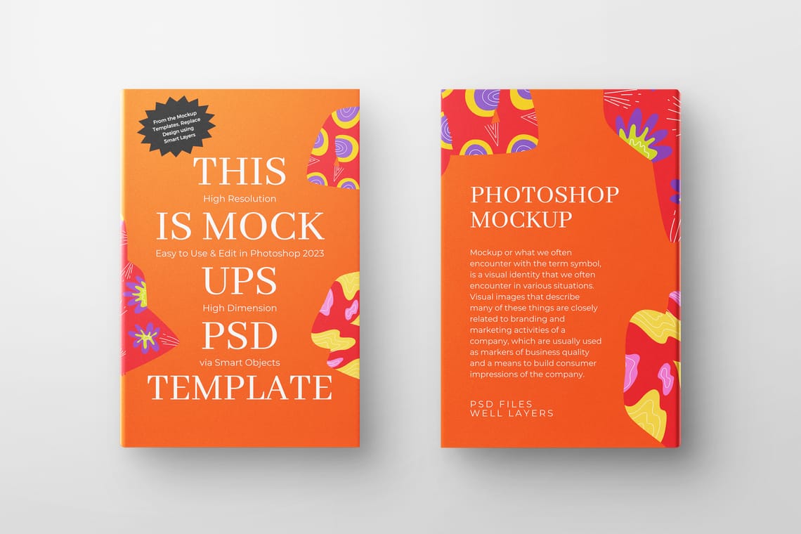 Photoshop Front and Back of The Book Mockup