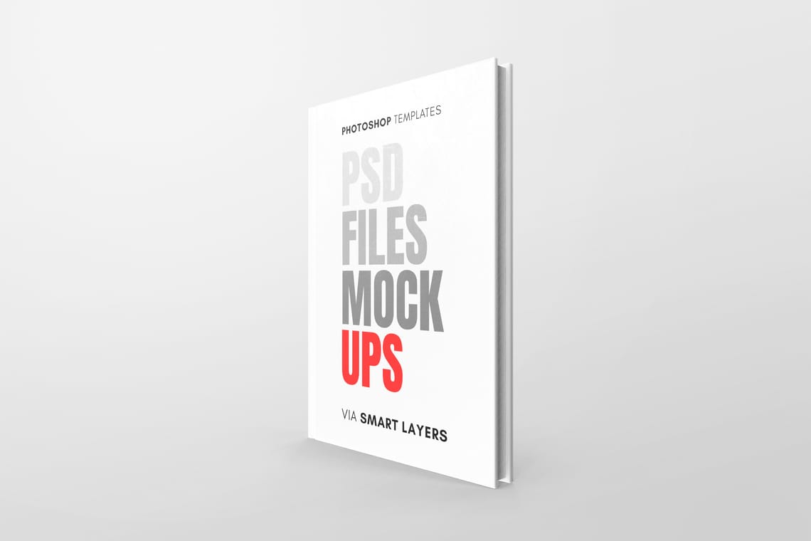 Photoshop Left View of Cover Book Mockup