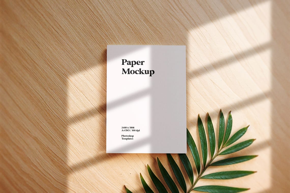 Photoshop Minimal Paper Mockup