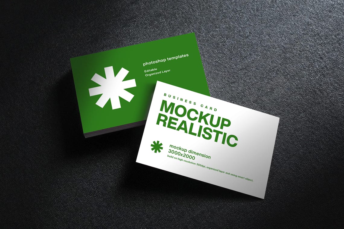 Photoshop European Business Card Mockup