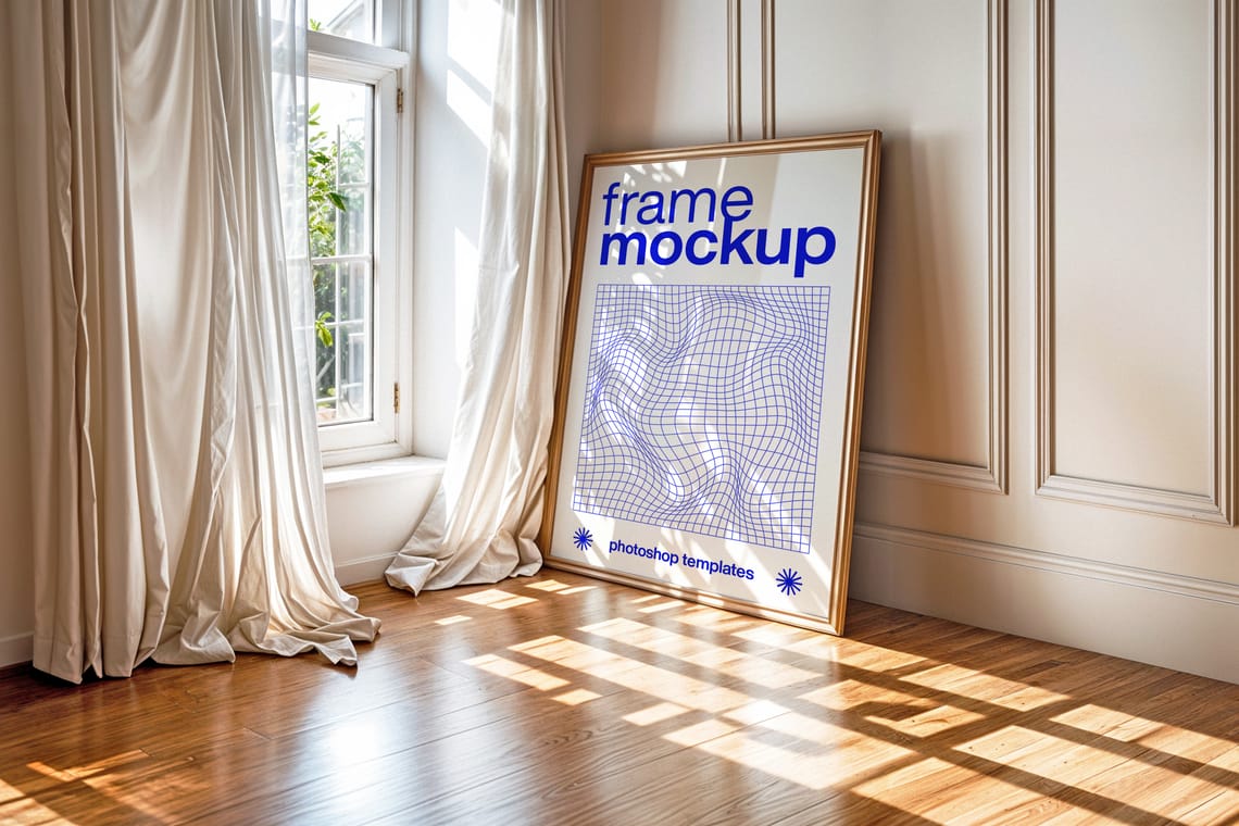 Photoshop Frame Mockup with Window Shadows