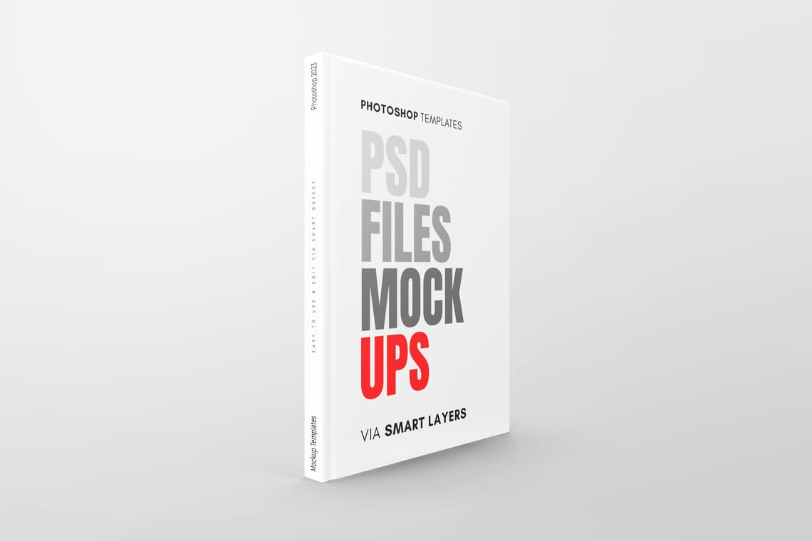 Photoshop Right View of Cover Book Mockup