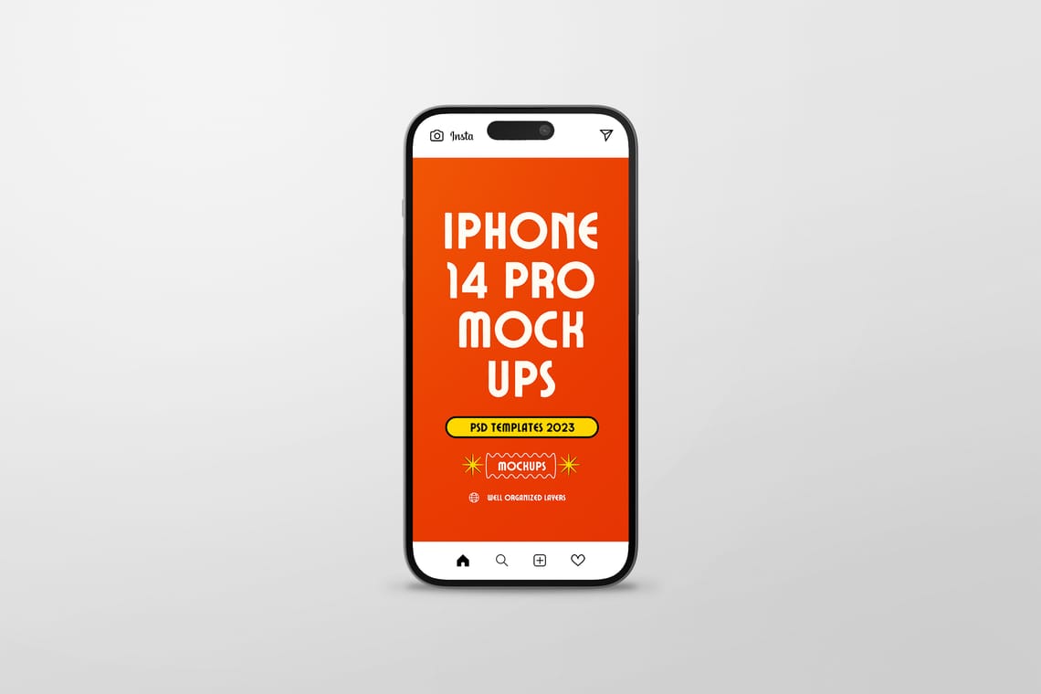 Photoshop iPhone 14 Pro Mockup