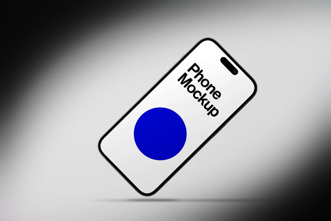 Photoshop iPhone Mockup Leaning