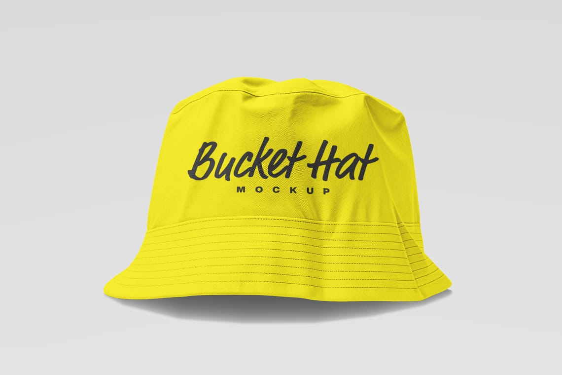 Photoshop Front View Bucket Hat Mockup