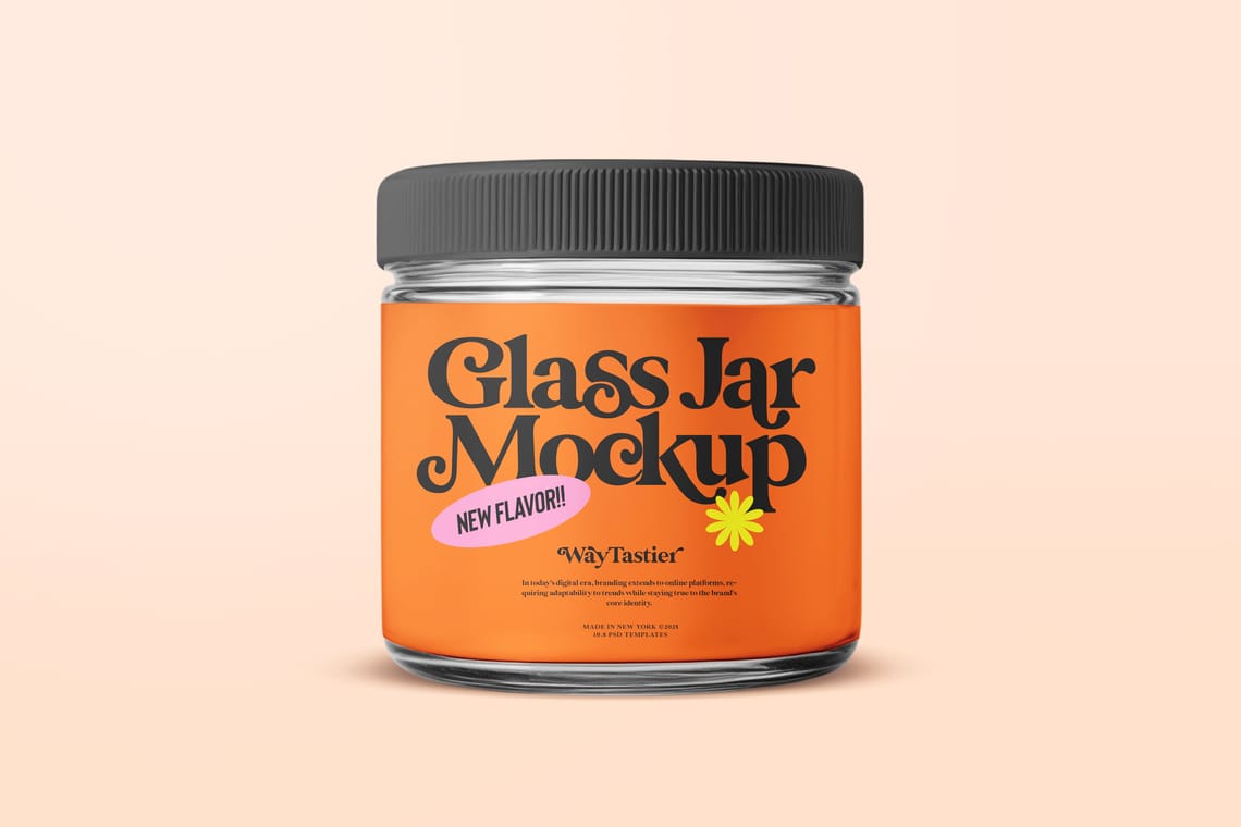 Photoshop Glass Jar Mockup