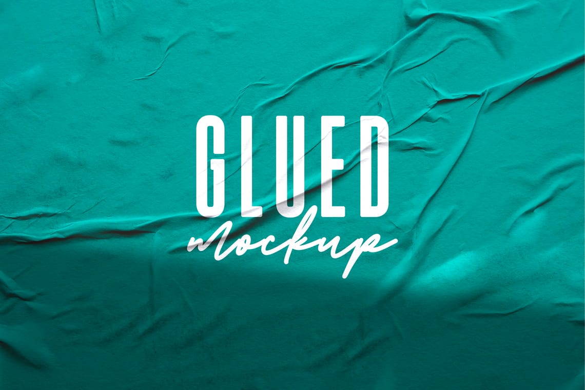 Glued Texture Mockup with Crumpled Effect