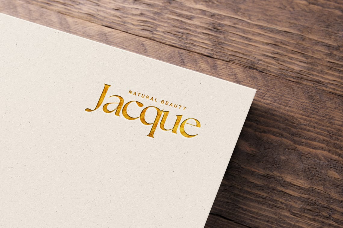 Photoshop Gold Paper Logo Mockup