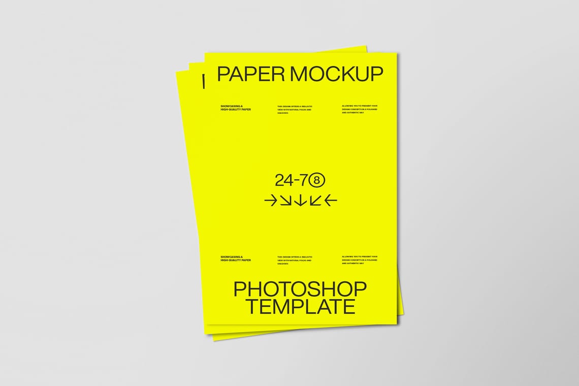 Photoshop Minimal A4 Paper Mockup