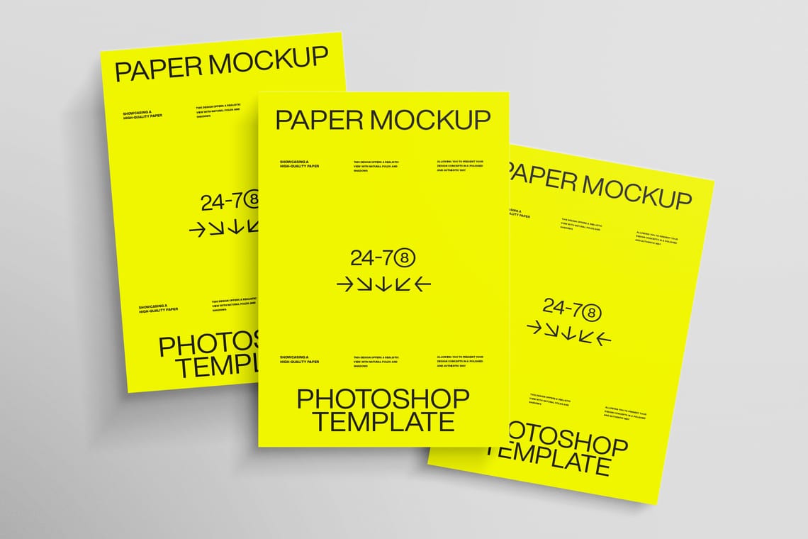 Photoshop Minimal A4 Paper Mockup