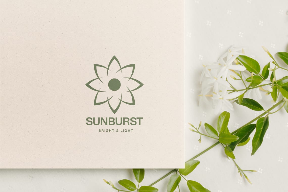 Organic Paper Logo Mockup