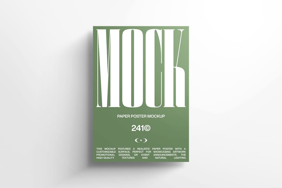 Photoshop Paper Poster Mockup