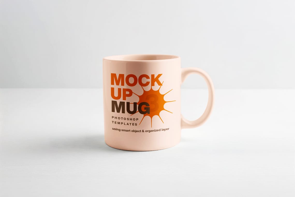 Photoshop Mug on White Background