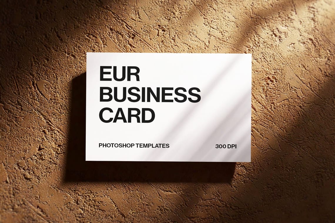 Photoshop Realistic Business Card Mockup on Stone