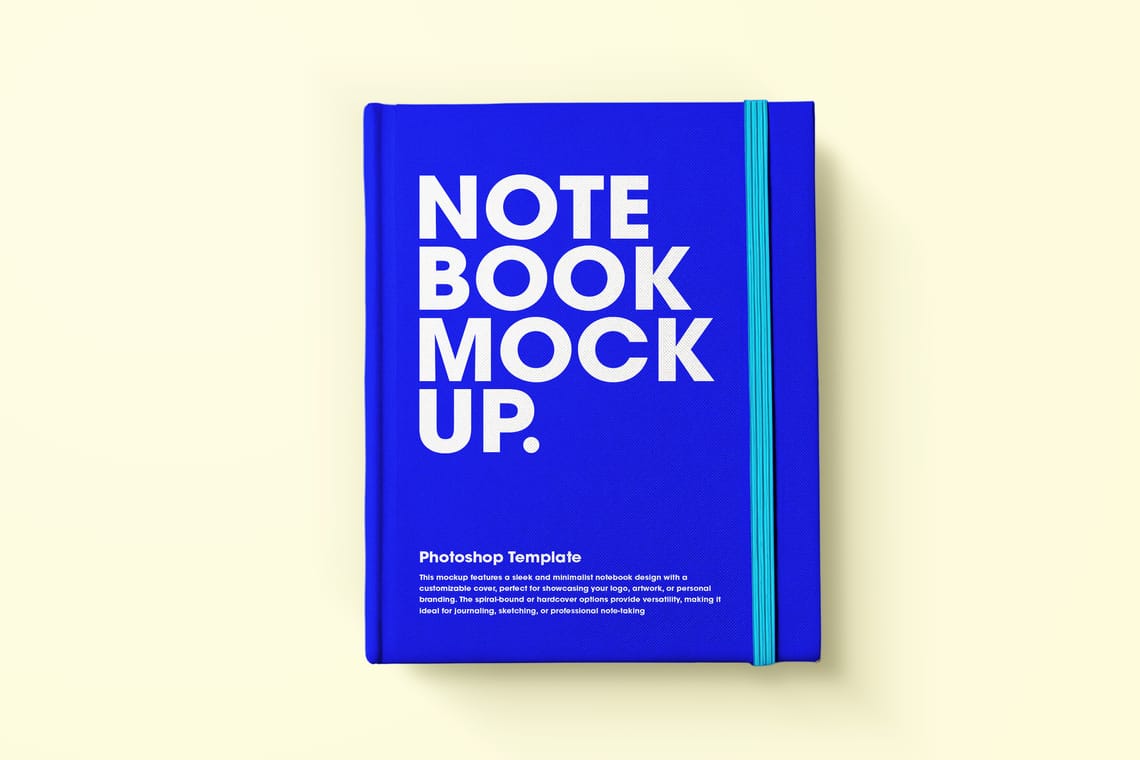 Photoshop Textured Notebook Mockup