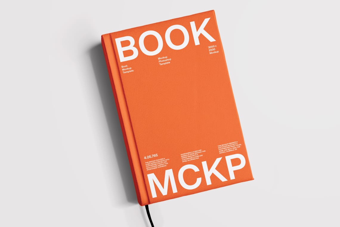 Photoshop Top View Hardcover Book Mockup