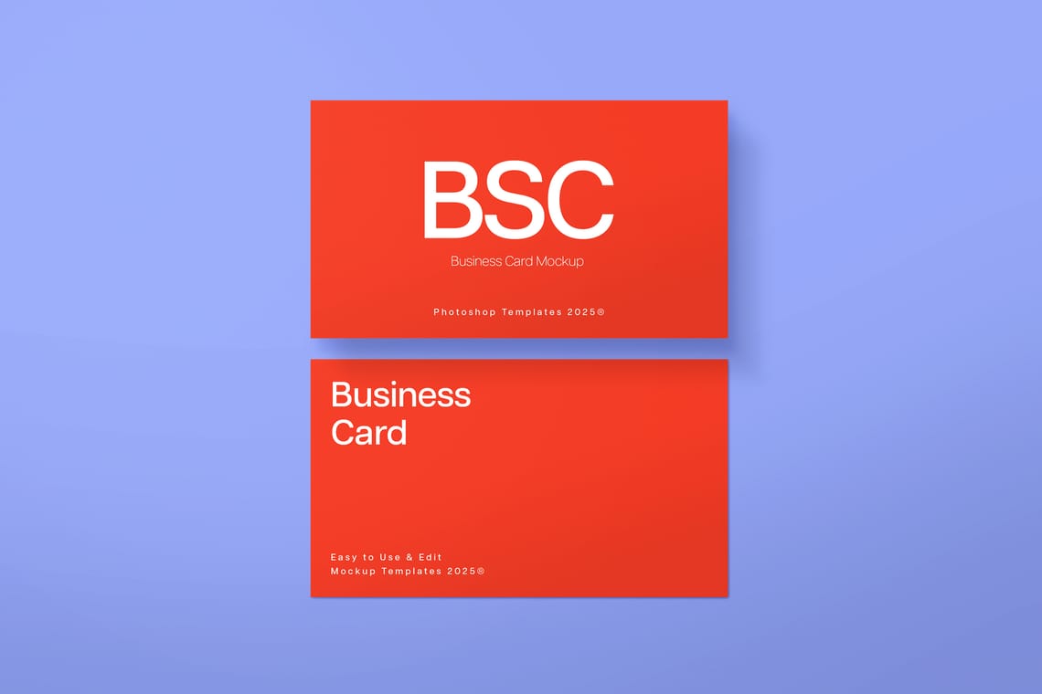 Photoshop Two Business Card Mockup