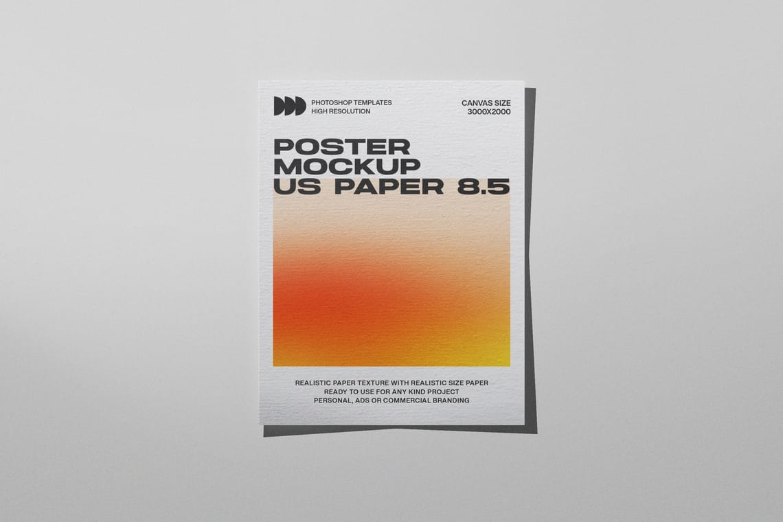 Poster Mockup US Paper